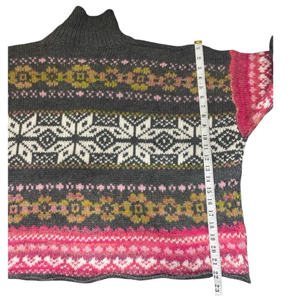 Free People NWT Snowdrift Cardigan Size XL Knit Colorful Drop Shoulder Pit 30 - Picture 10 of 13